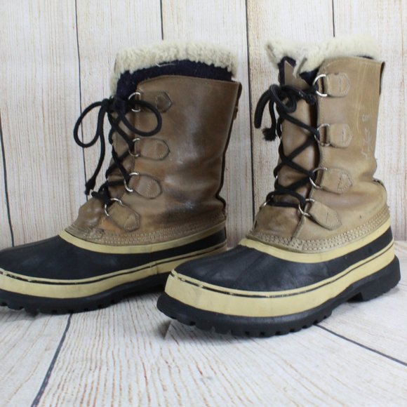 SOREL Caribou Lined Lace-up Winter Boots Size - Picture 3 of 10
